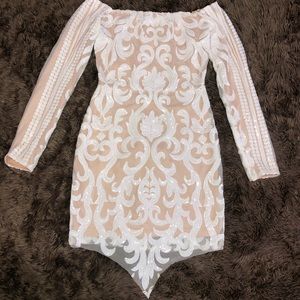 White Sequin Dress
